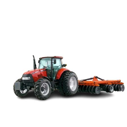 Trator Case com Grade Aradora
